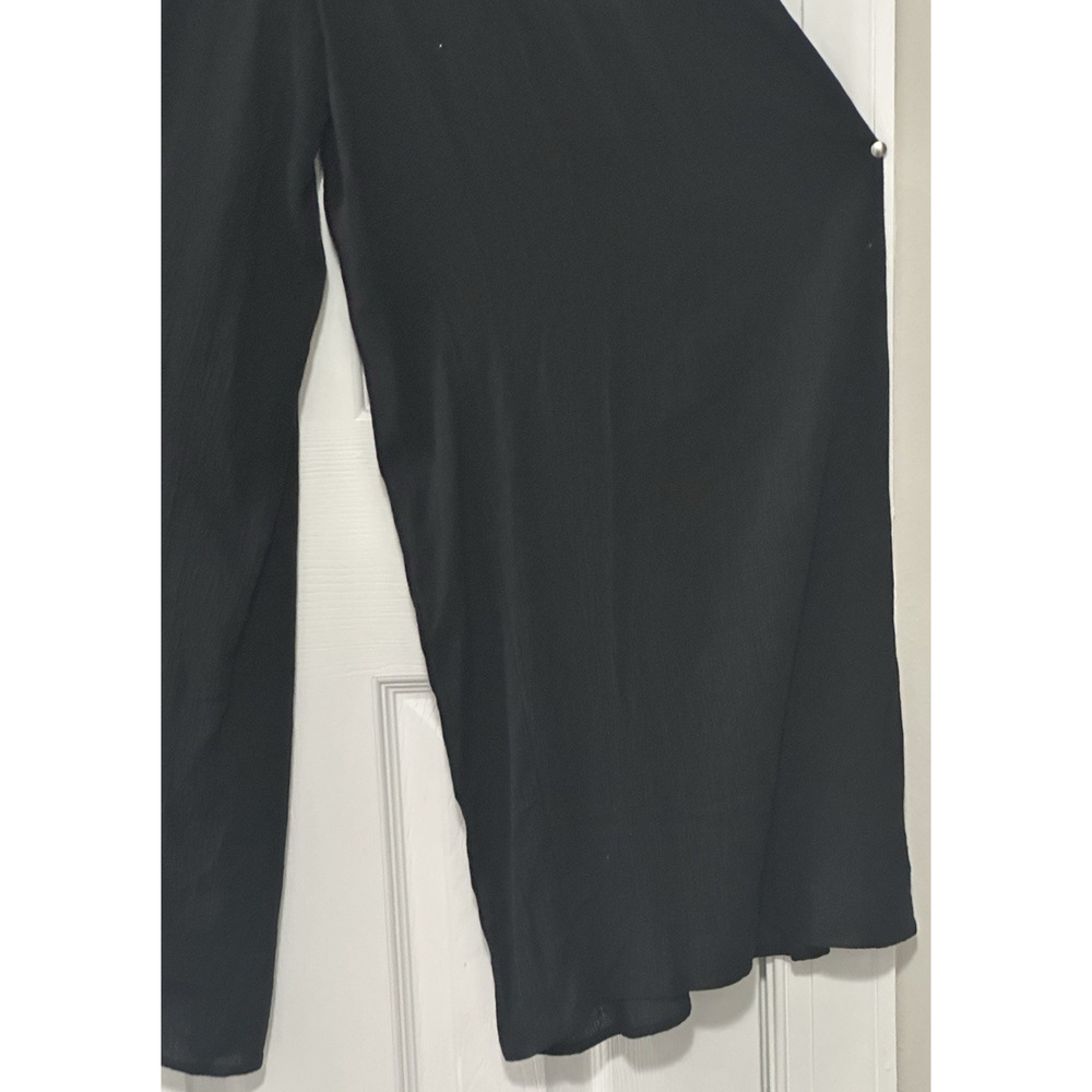 Women’s Jumpsuit Fab’rik Size S Black Palazzo Pants Leg Wide Leg One Piece - Picture 11 of 16